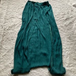 Dark Green Forever 21 Maxi Skirt